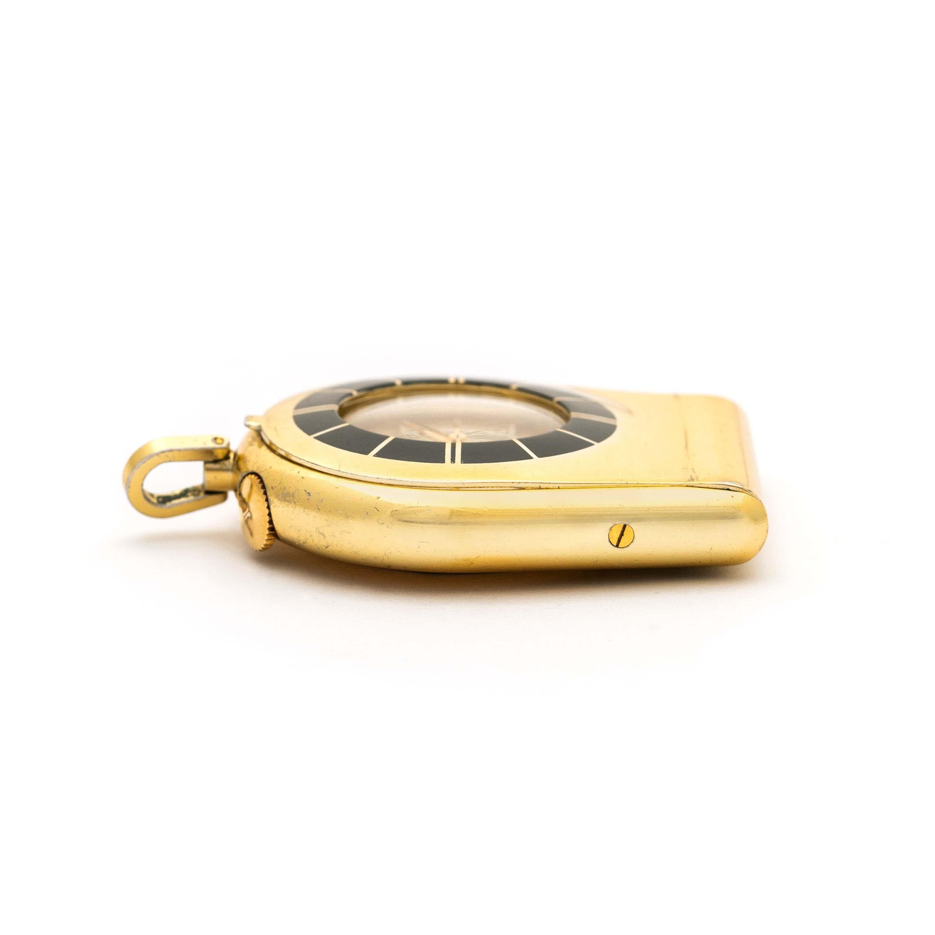 Jaeger-LeCoultre. Gold-Plated Metal Pocket Watch In Fair Condition For Sale In Geneva, CH