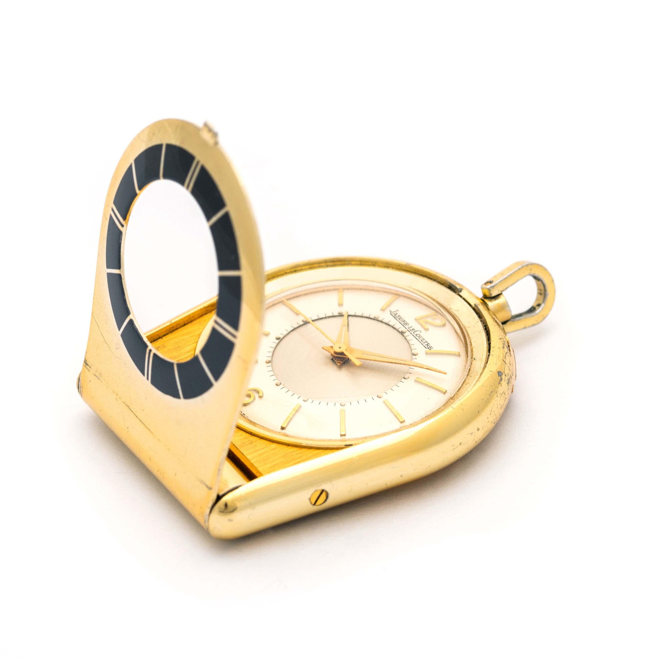 Women's or Men's Jaeger-LeCoultre. Gold-Plated Metal Pocket Watch For Sale