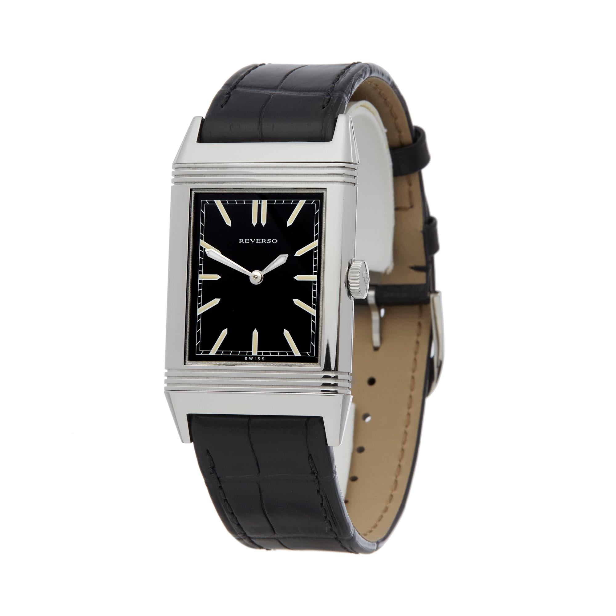 Ref: W5795
Manufacturer: Jaeger-LeCoultre
Model: Grand Reverso
Model Ref: Q2788570
Age: 1st July 2013
Gender: Mens
Complete With: Box & Guarantee Only
Dial: Black Baton
Glass: Sapphire Crystal
Movement: Mechanical Wind
Water Resistance: To