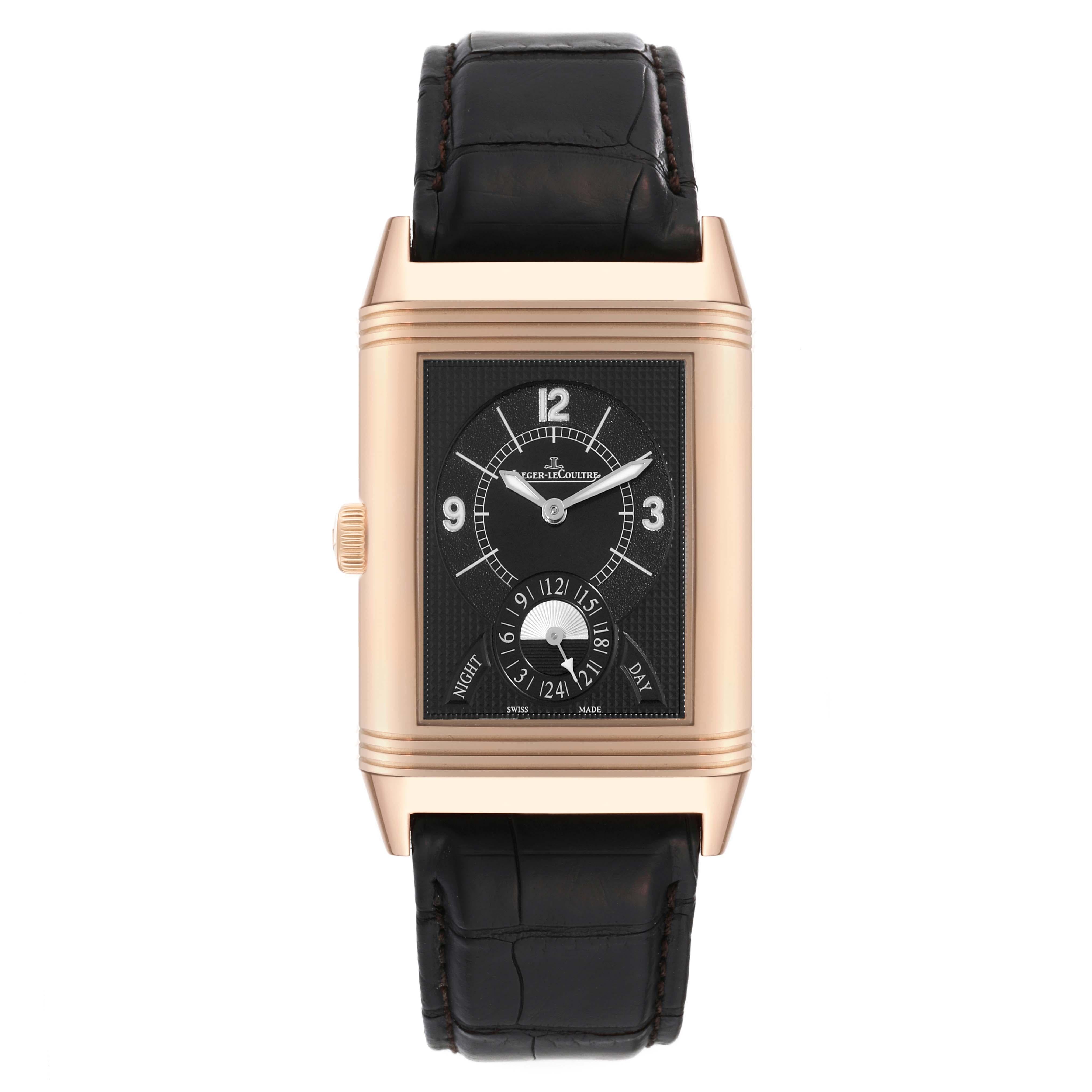 Jaeger LeCoultre Grande Reverse Rose Gold Mens Watch 273.2.85 Q3742421 In Excellent Condition For Sale In Atlanta, GA