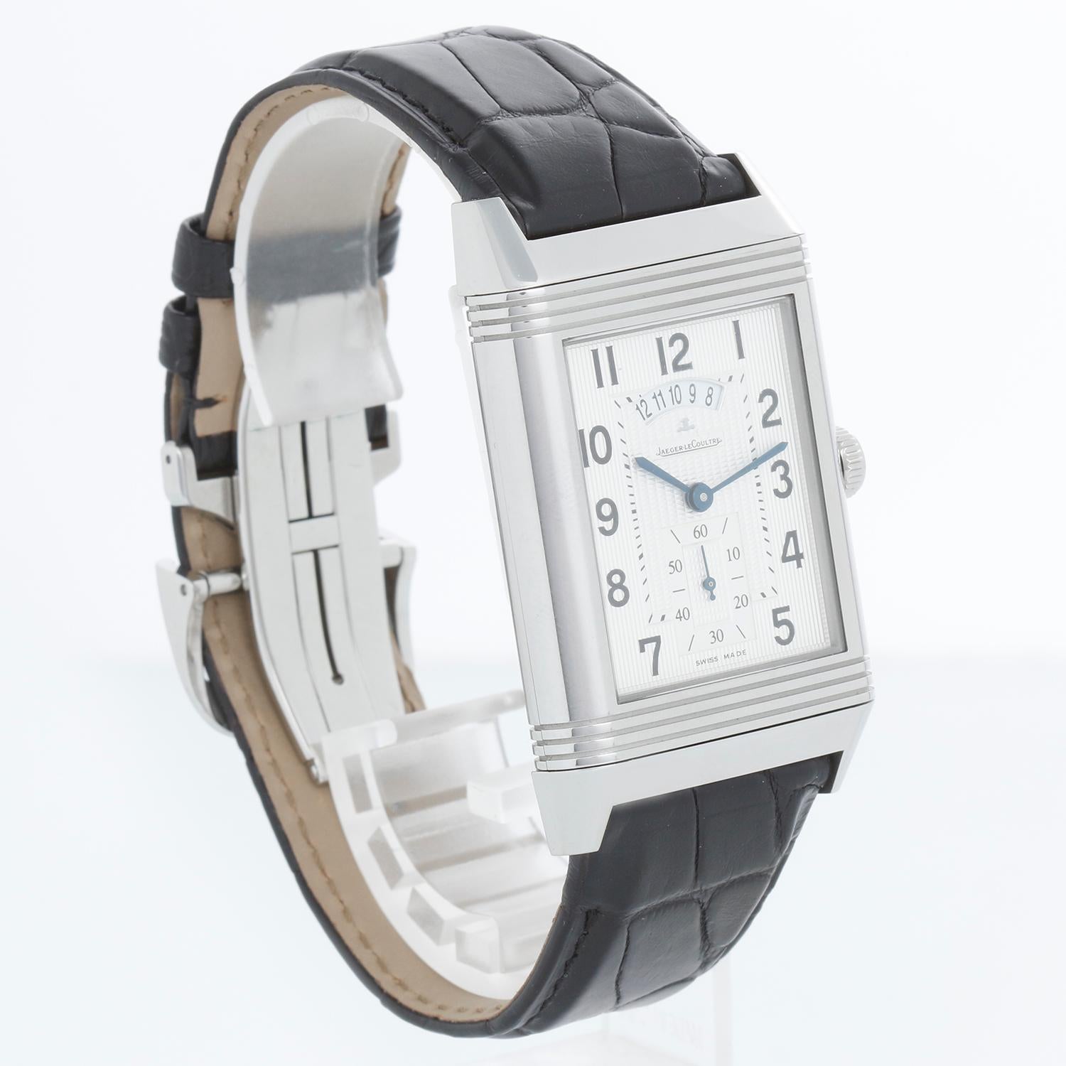 Jaeger-LeCoultre Grande Reverso  986 Duodate Edelstahl Q3748420 im Zustand „Hervorragend“ in Dallas, TX