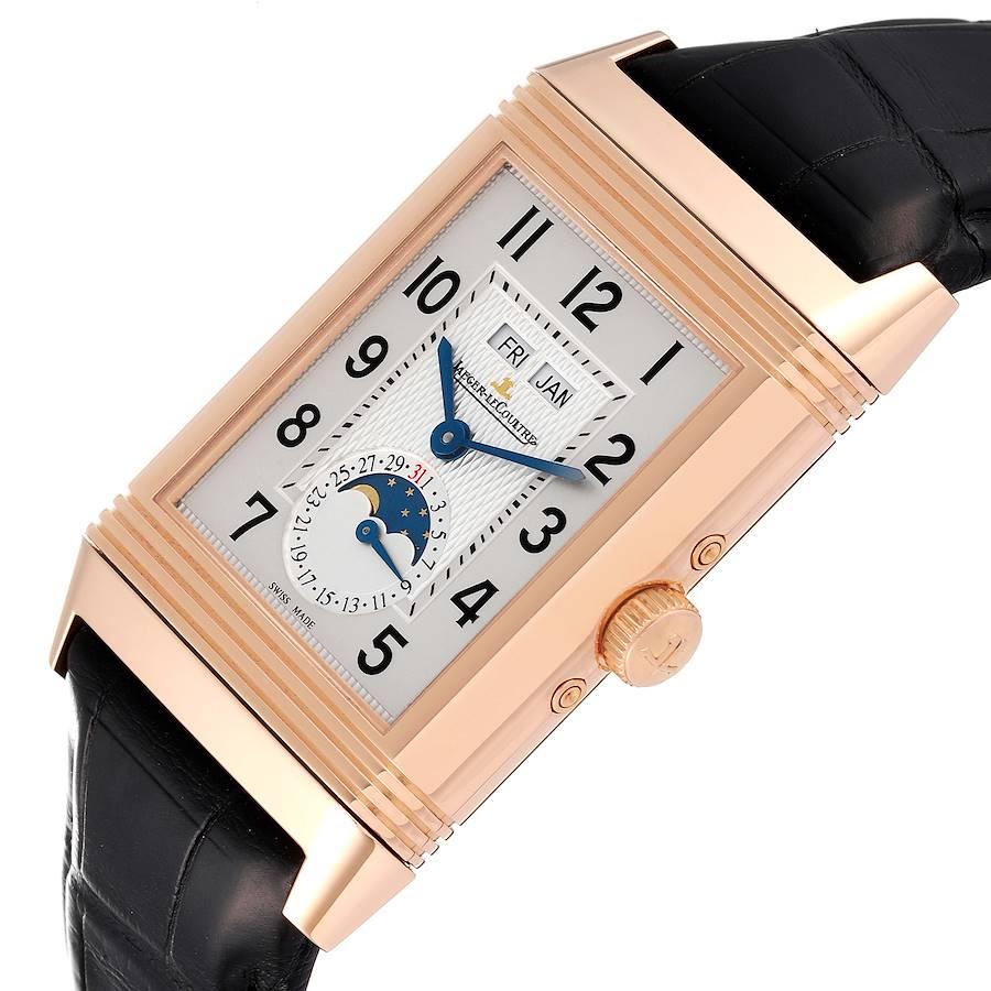 Men's Jaeger LeCoultre Grande Reverso Calendar Moonphase Rose Gold Mens Watch Q3752520