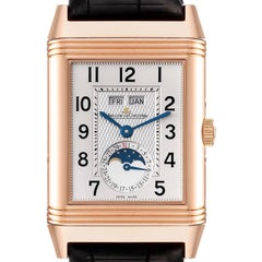 Jaeger LeCoultre Grande Reverso Calendar Moonphase Rose Gold Mens Watch Q3752520