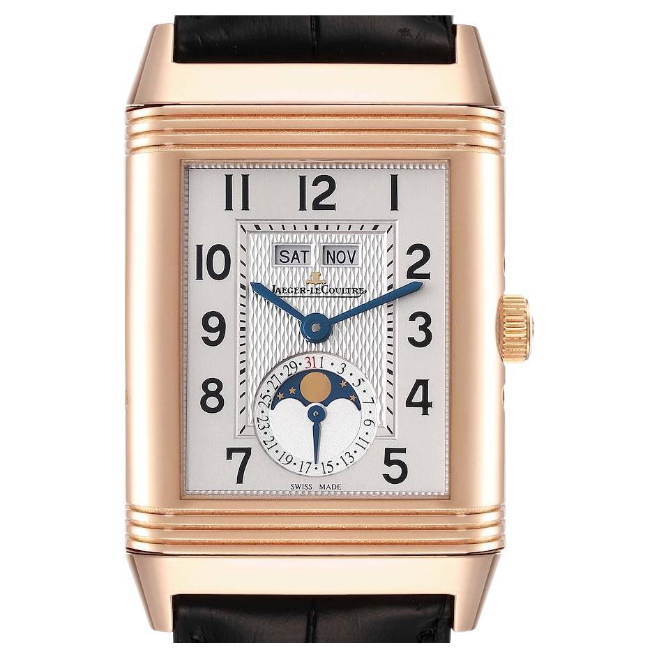 Jaeger LeCoultre Grande Reverso Calendar Moonphase Rose Gold Watch Q3752520 Box