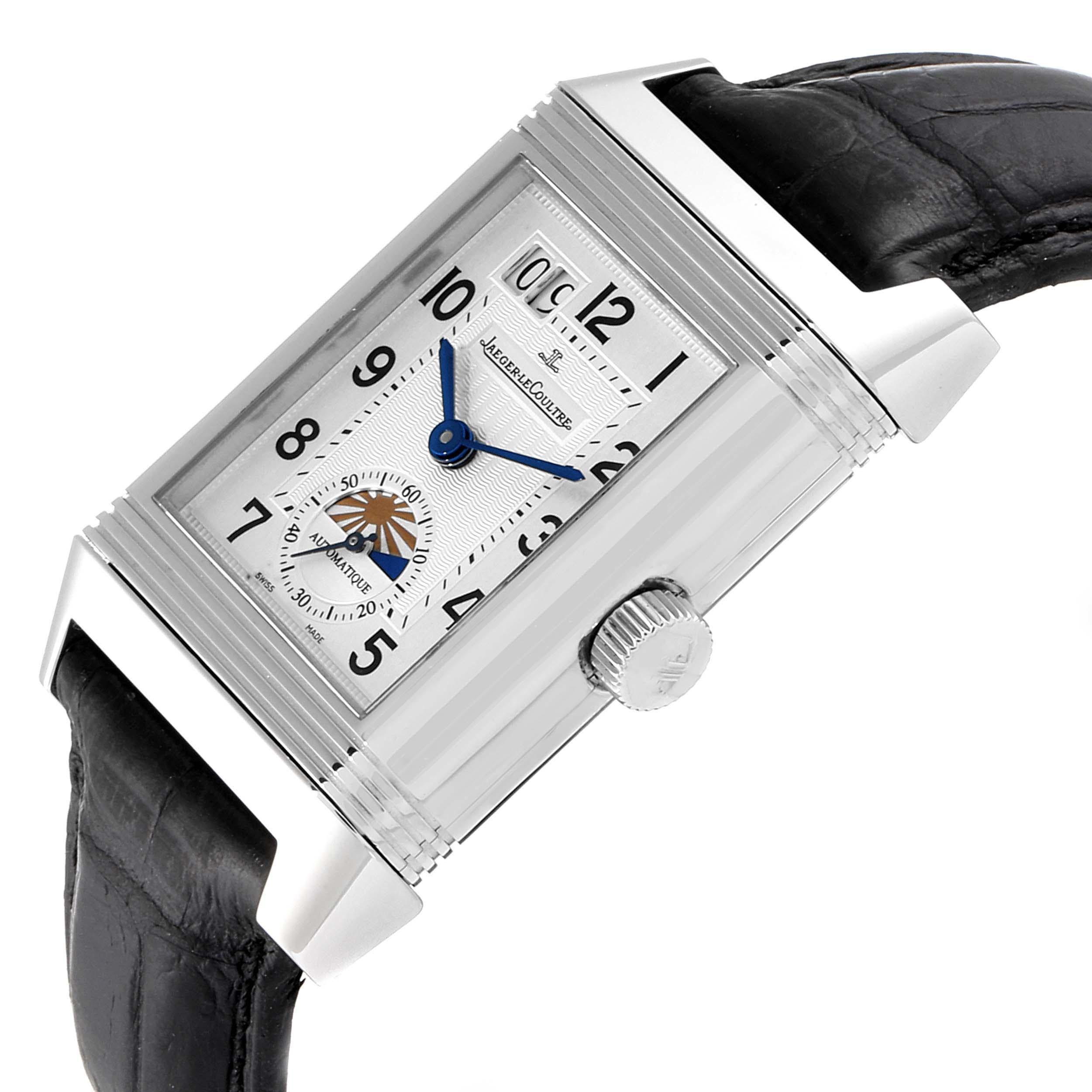 Men's Jaeger LeCoultre Grande Reverso Date Watch 240.8.72 Q3038420 Box Papers For Sale