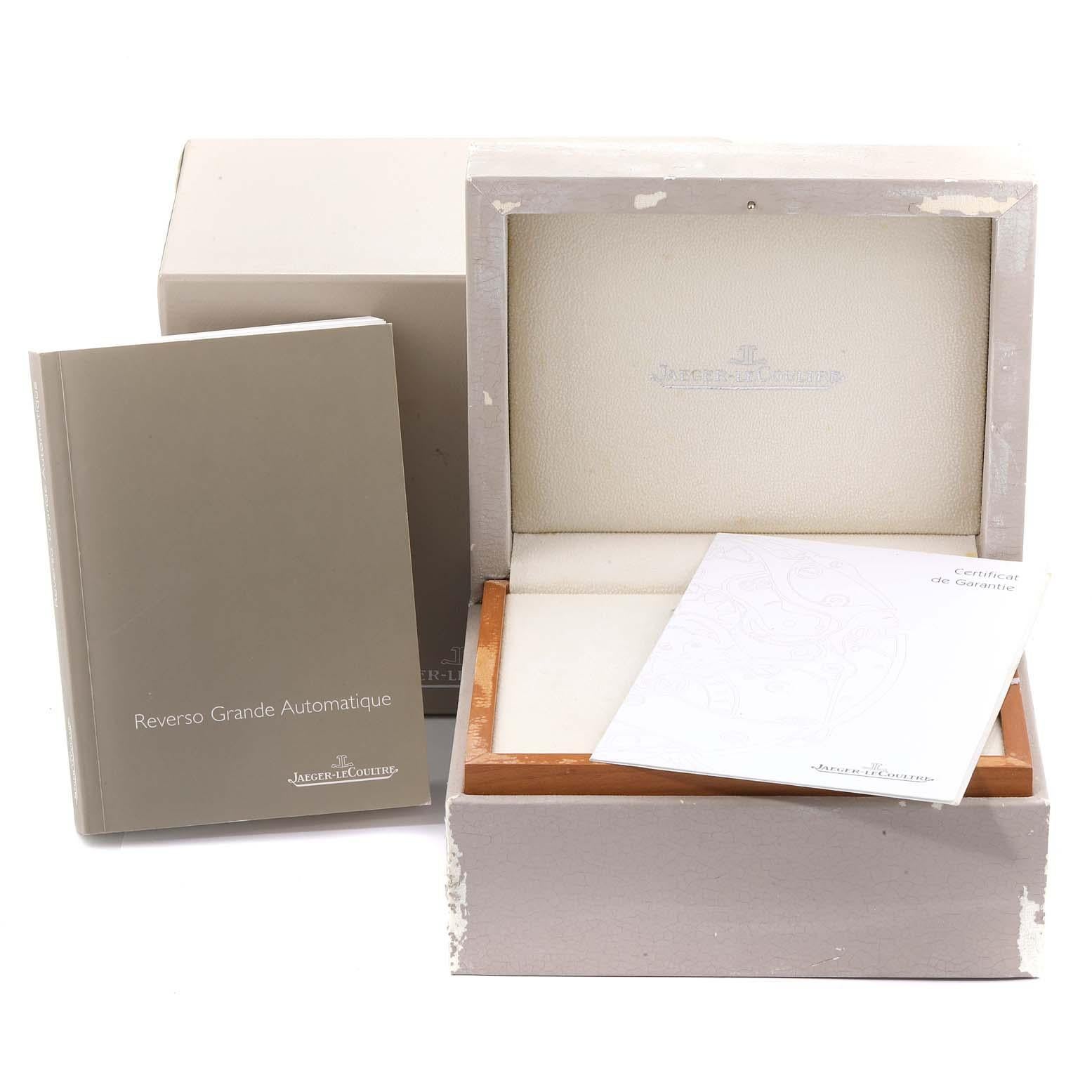 Jaeger LeCoultre Grande Reverso Date Watch 240.8.72 Q3038420 Box Papers For Sale 4