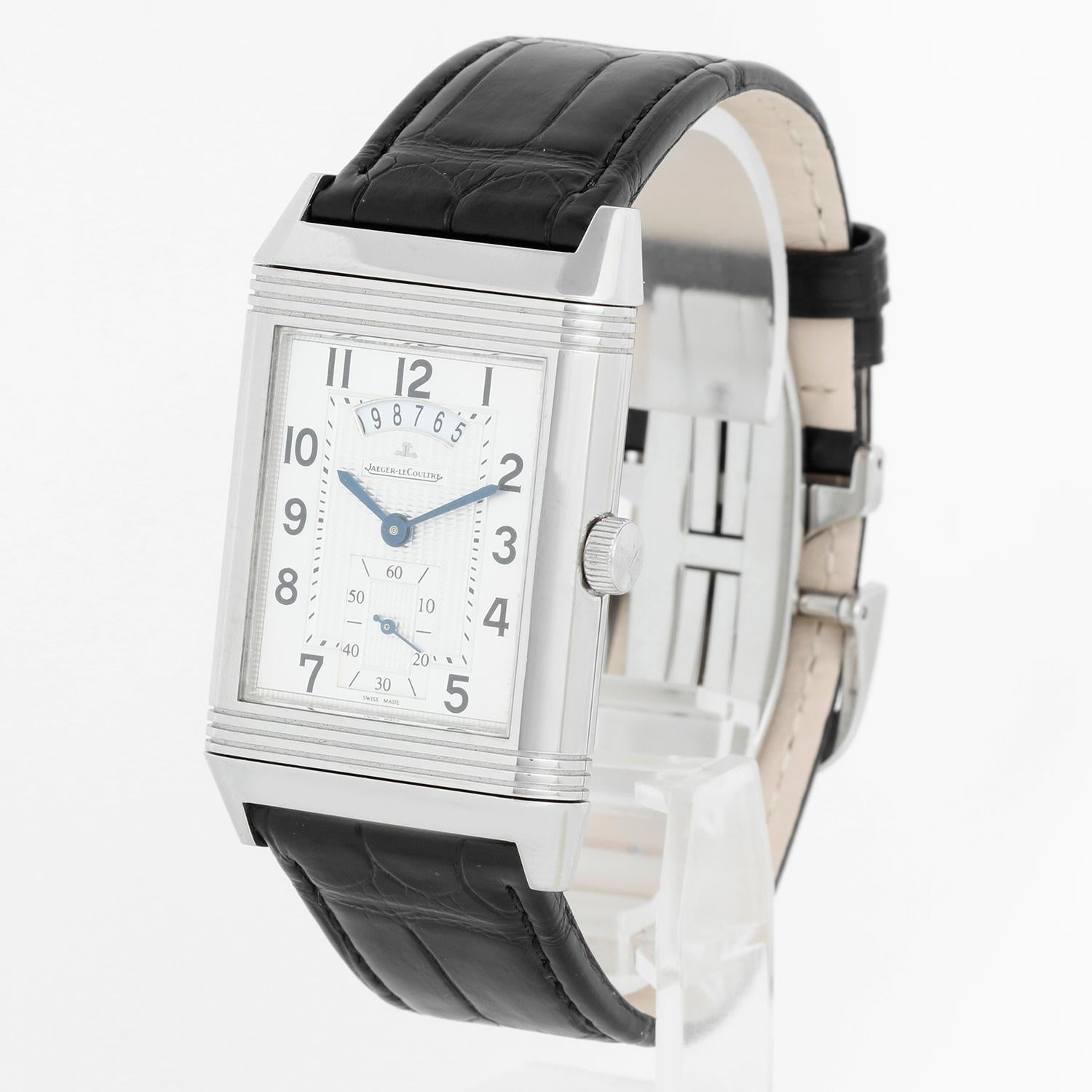 Jaeger LeCoultre Grande Reverso  Duo Q3748421 Stainless Steel watch In Excellent Condition In Dallas, TX