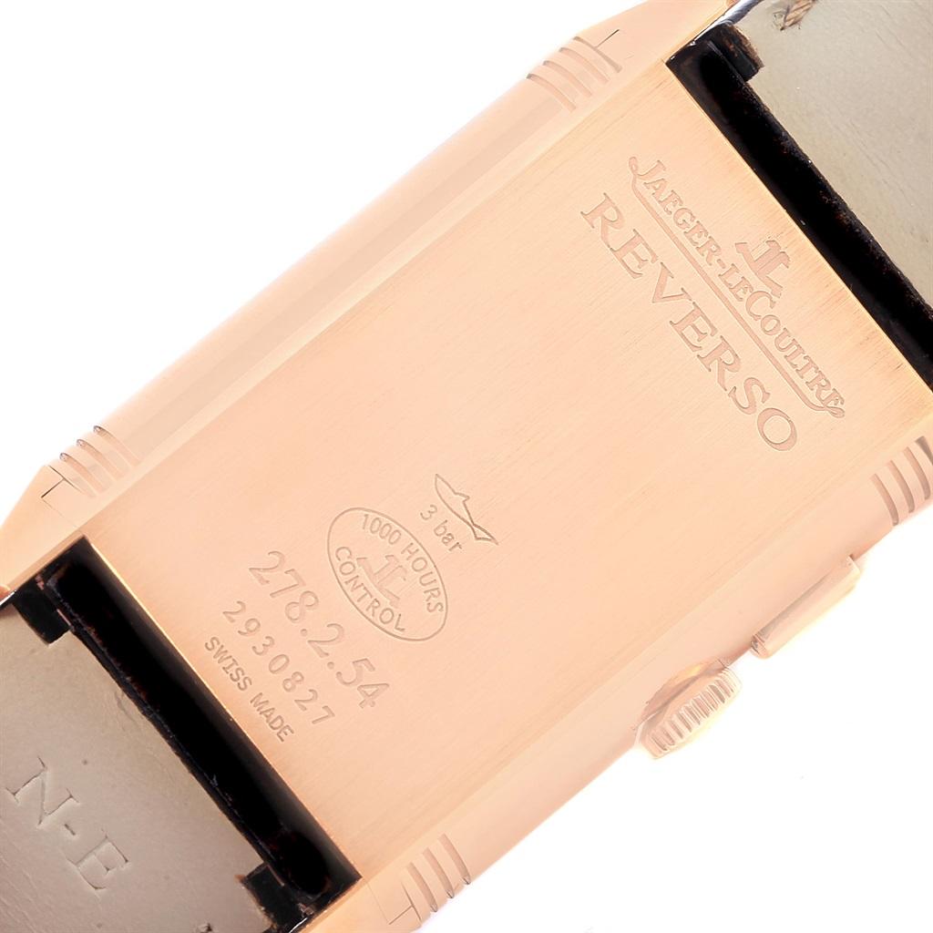 Jaeger-LeCoultre Grande Reverso Duoface Rose Gold Watch 278.2.54 Q3782520 In Excellent Condition For Sale In Atlanta, GA