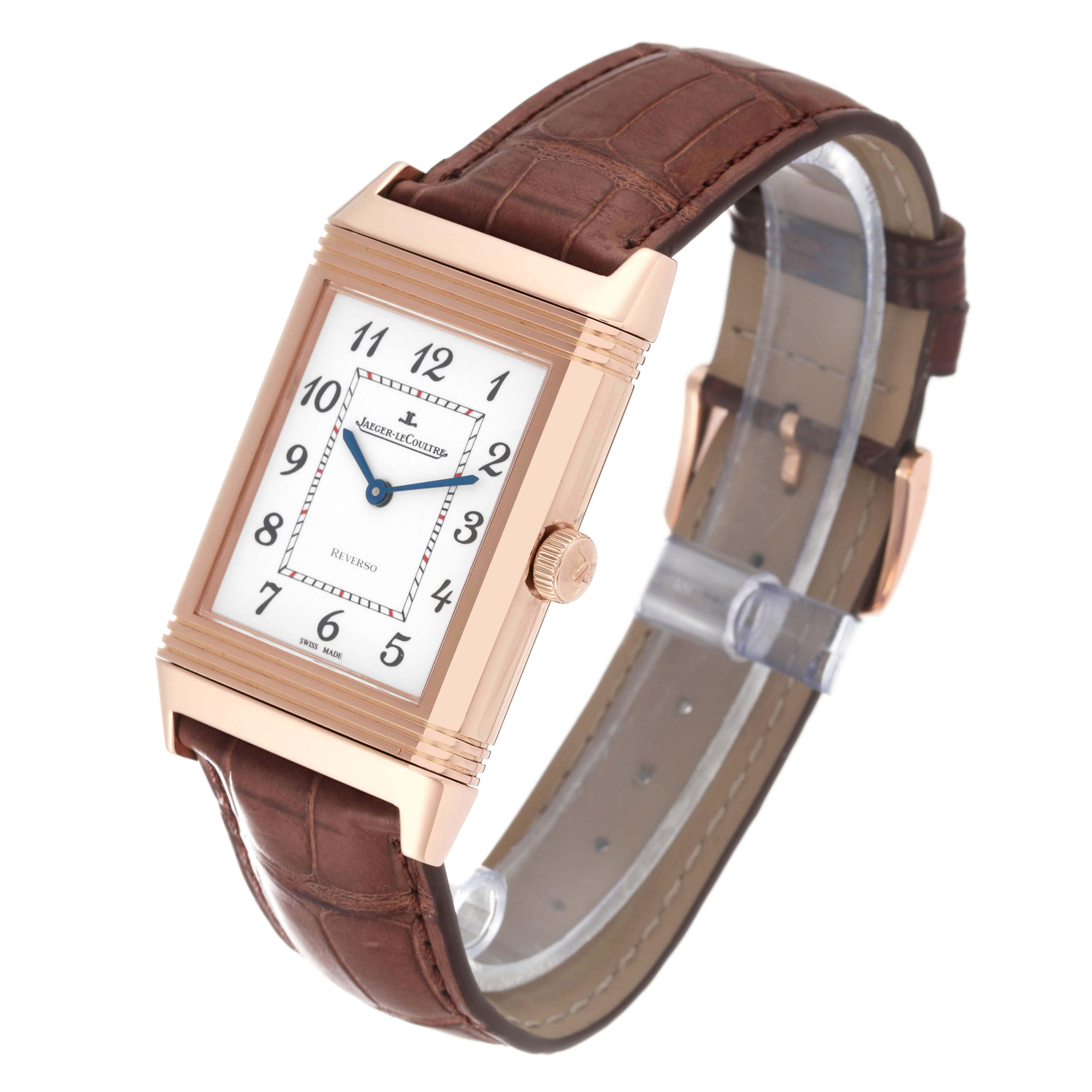 Jaeger LeCoultre Grande Reverso Email Rose Gold Mens Watch 273.2.62 Q3732523 For Sale 7