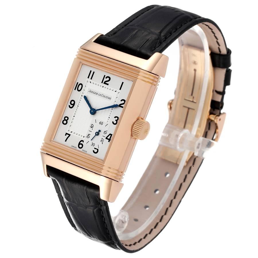 Jaeger LeCoultre Grande Reverso Rose Gold Mens Watch Q3012420 In Excellent Condition In Atlanta, GA