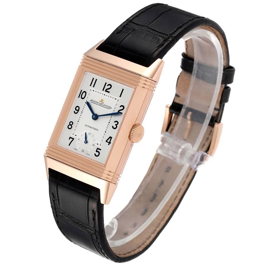 Men's Jaeger LeCoultre Grande Reverso Rose Gold Watch 278.2.56 Q3802520 Box Papers For Sale