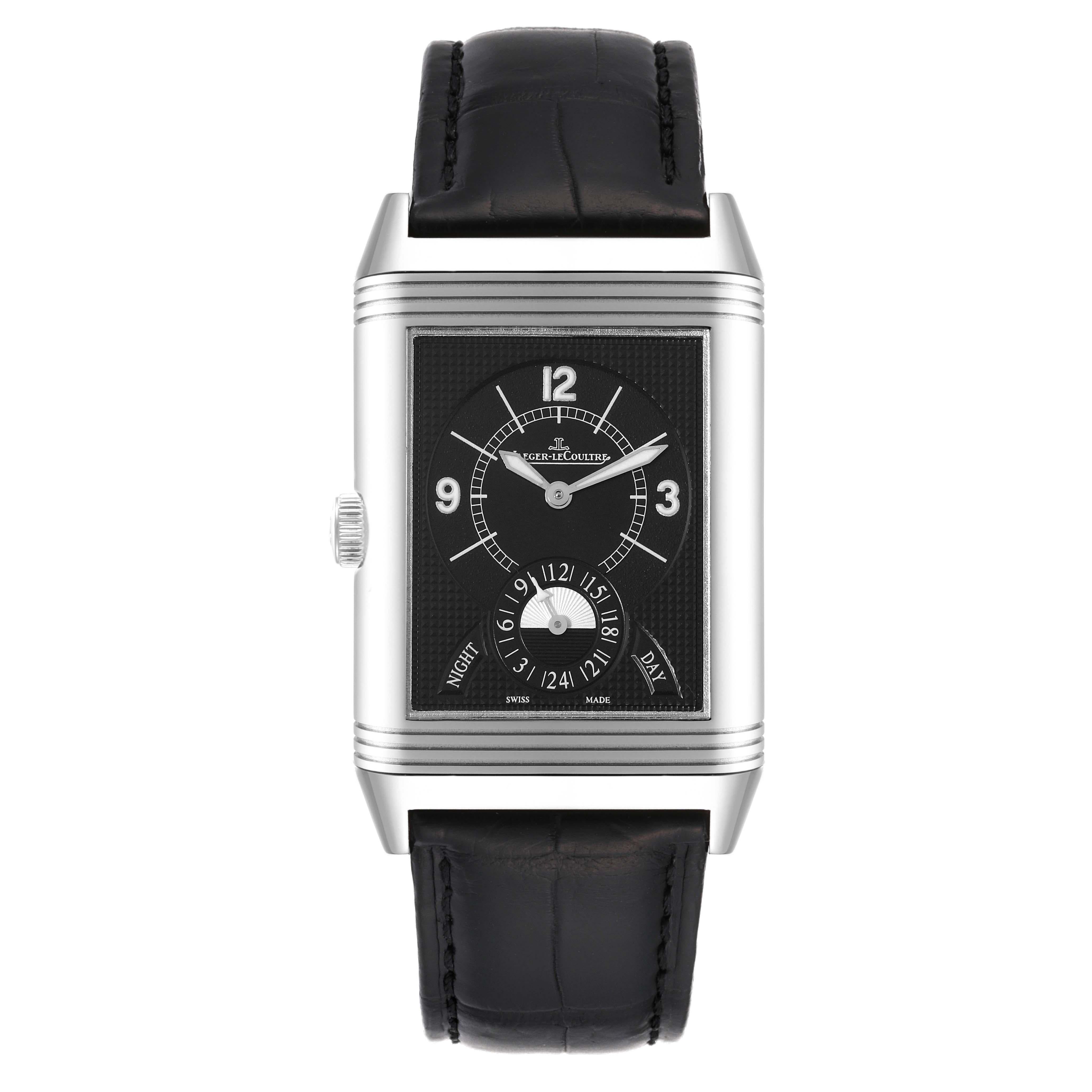 Jaeger LeCoultre Grande Reverso Steel Mens Watch 273.8.85 Q3748421 In Excellent Condition In Atlanta, GA