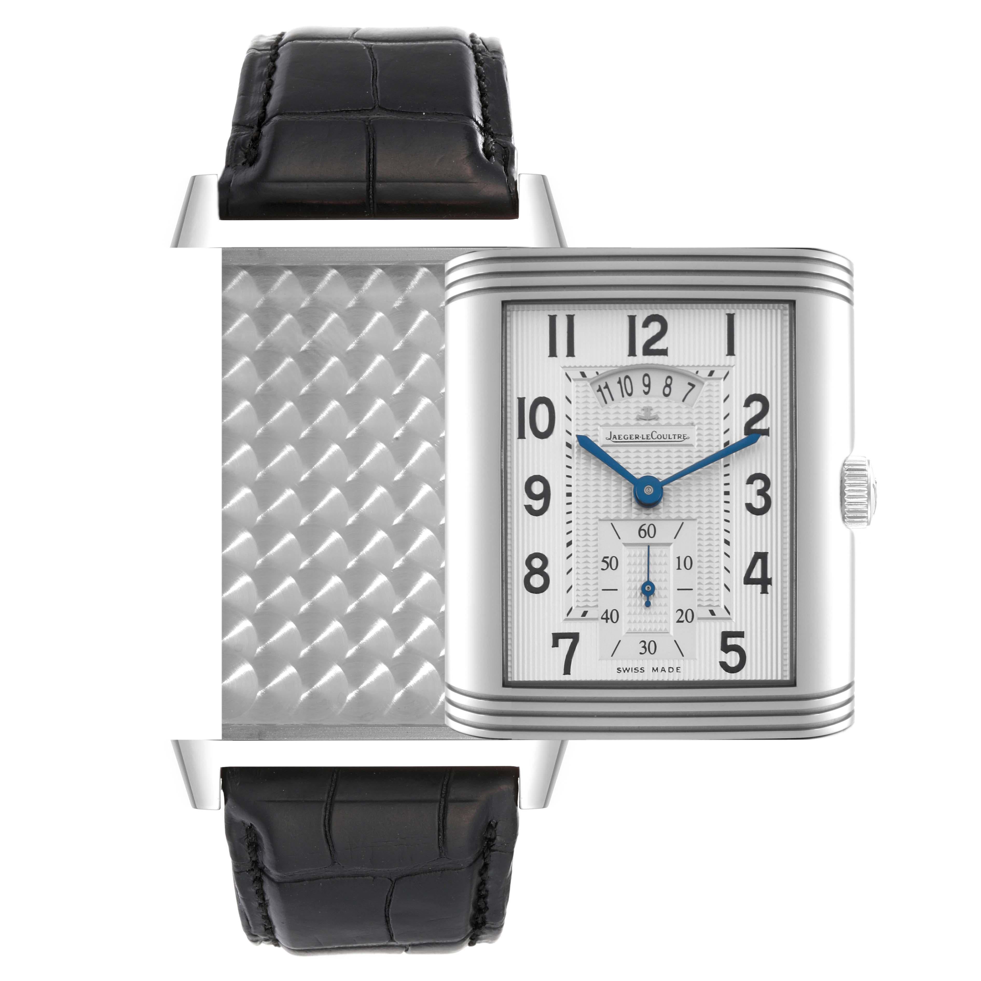 Jaeger LeCoultre Grande Reverso Steel Mens Watch 274.8.85 Q3748420 Box Papers 7