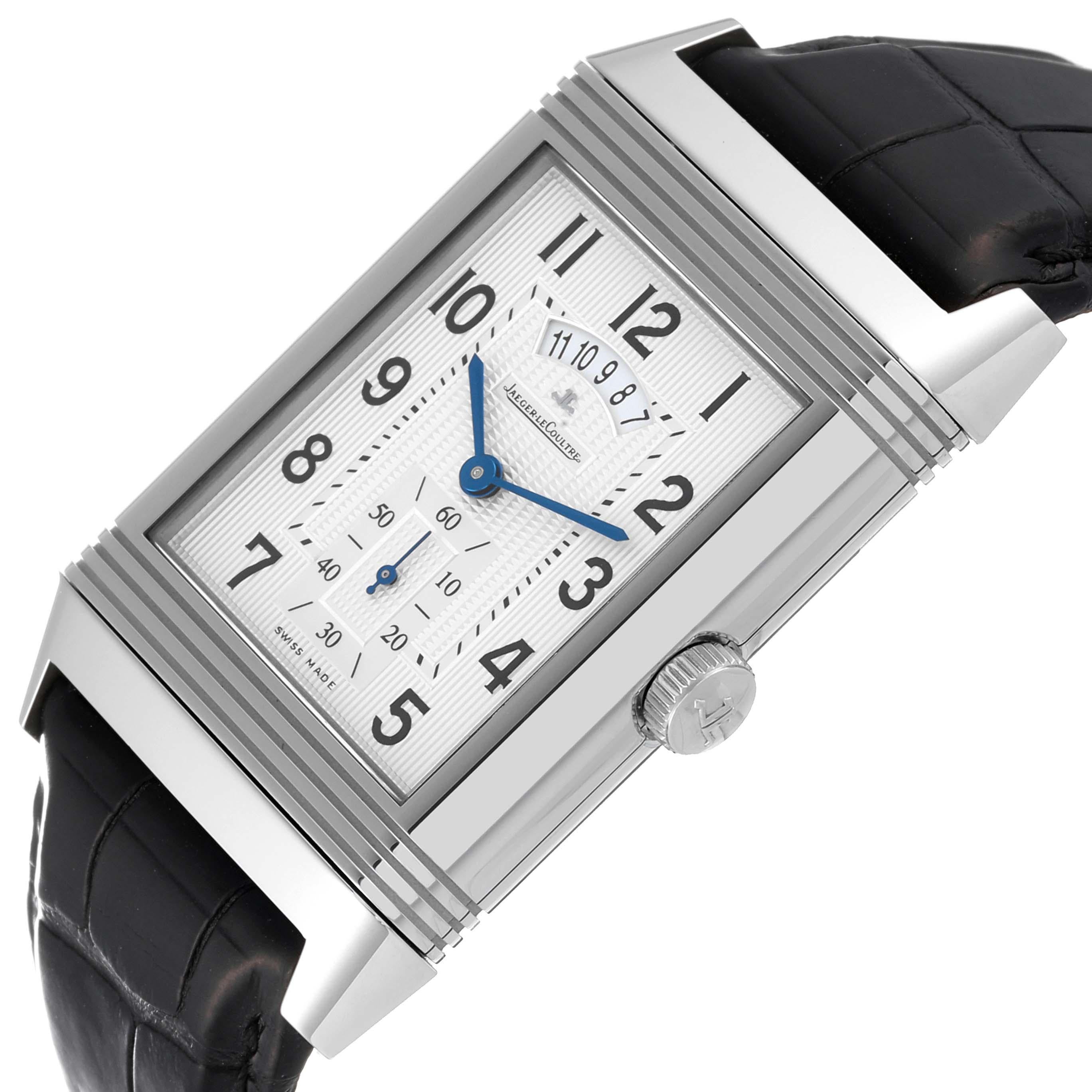 Jaeger LeCoultre Grande Reverso Steel Mens Watch 274.8.85 Q3748420 Box Papers 2