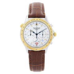 Jaeger-LeCoultre Heraion Chronograph Steel Gold Quartz Mens Watch 116.5.33