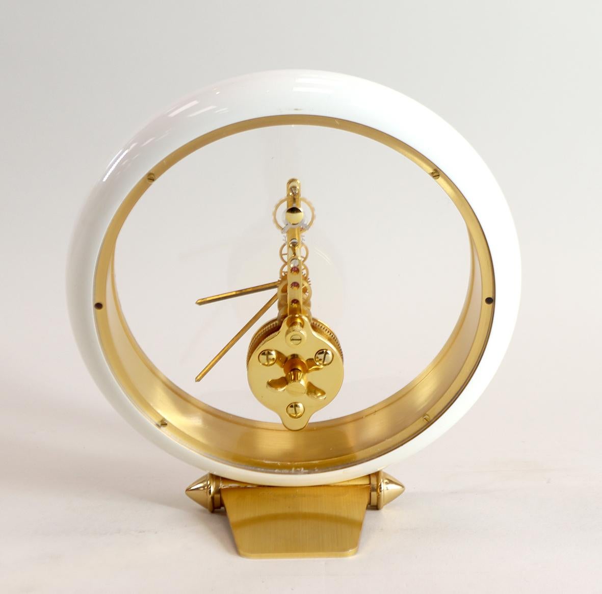 Jaeger LeCoultre Inline Skeleton Clock In Good Condition For Sale In Amersham, GB