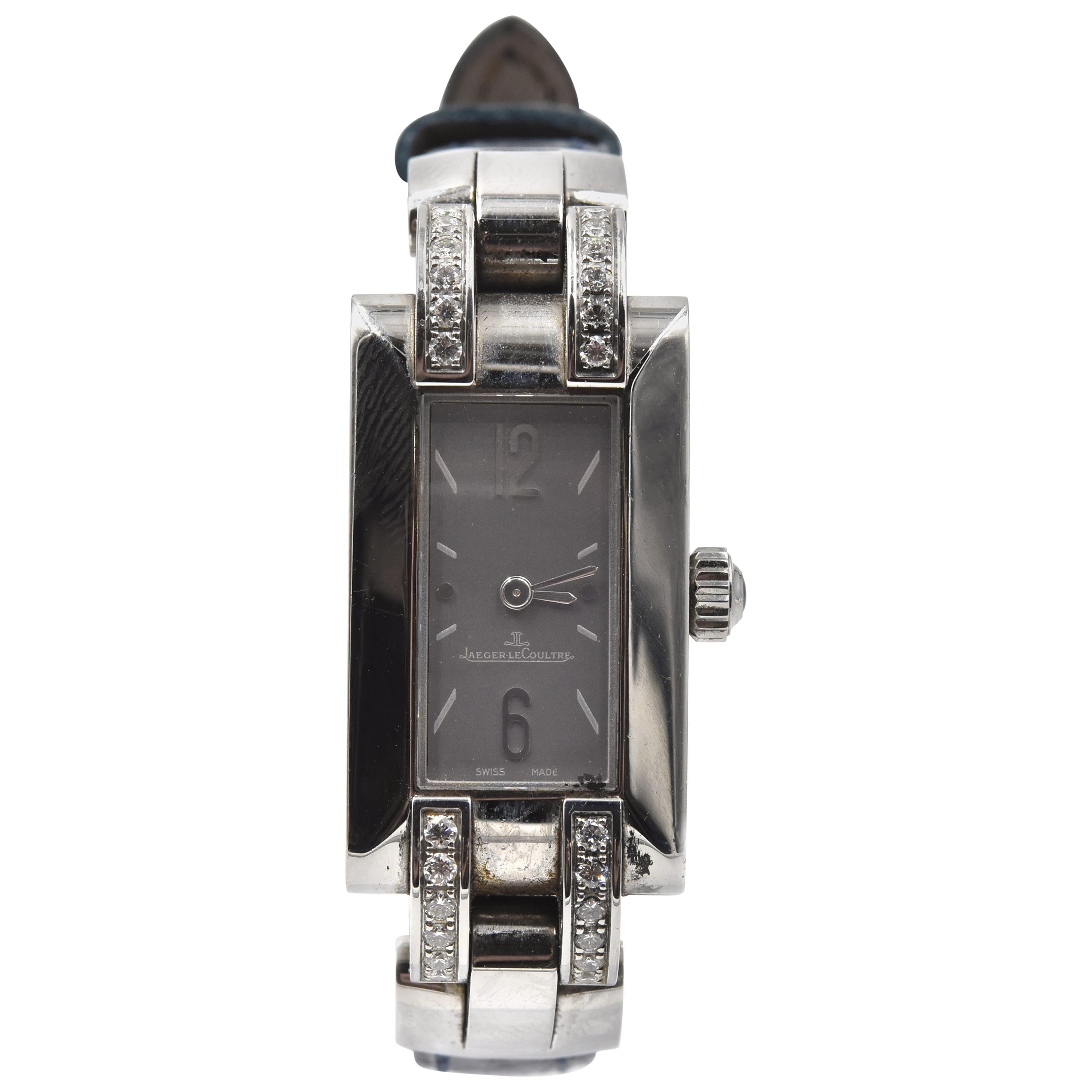 Jaeger-LeCoultre Ladies Stainless Steel Diamond Ideale quartz Wristwatch  