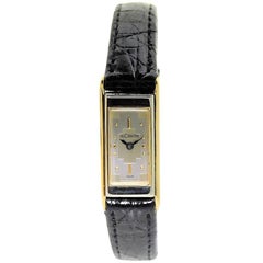 Jaeger LeCoultre Ladies White and Yellow Gold Backwinding Duo/Plan Wristwatch