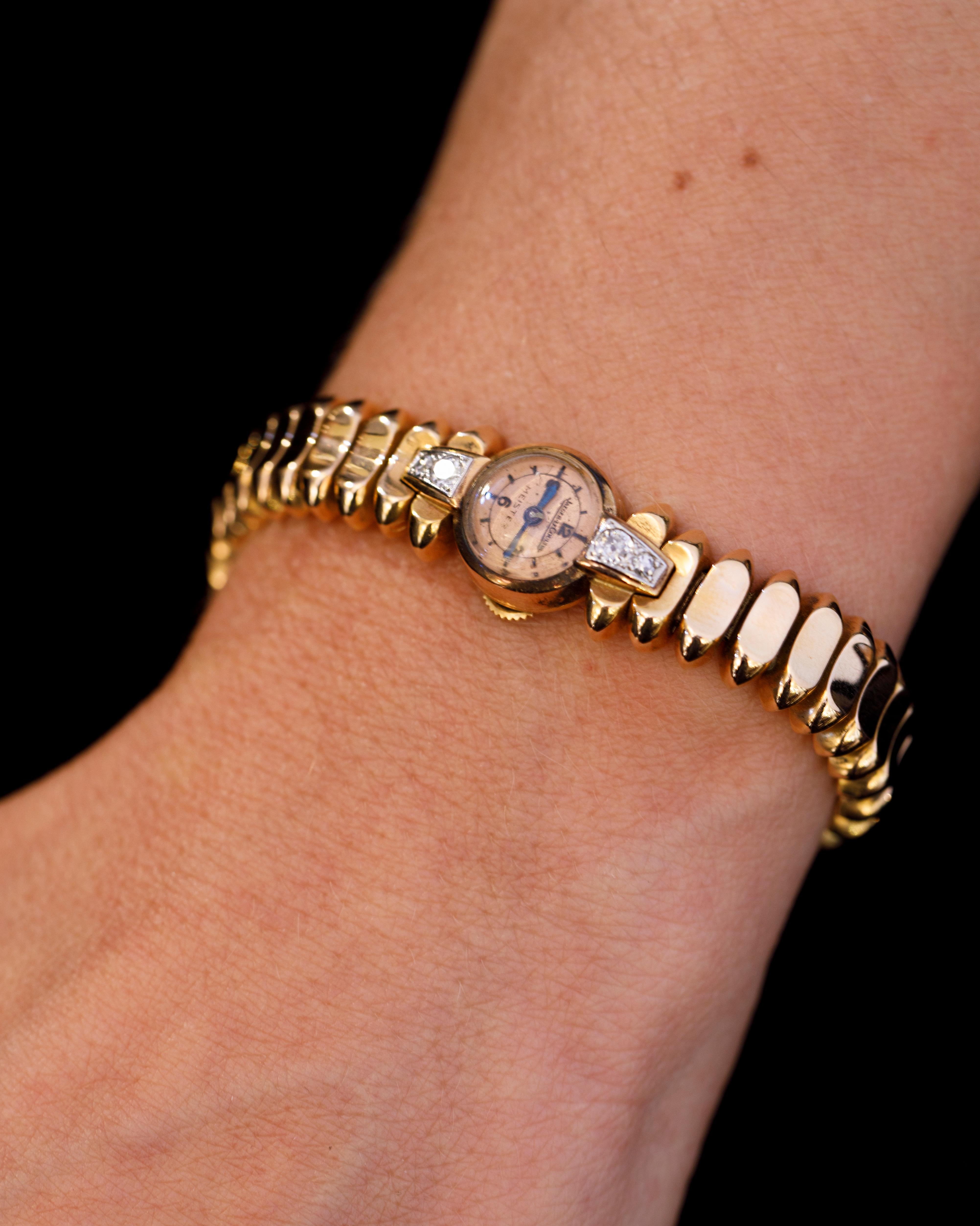Jaeger LeCoultre Lady Jewelry Bracelet Watch 18 Carat Rose Gold 1