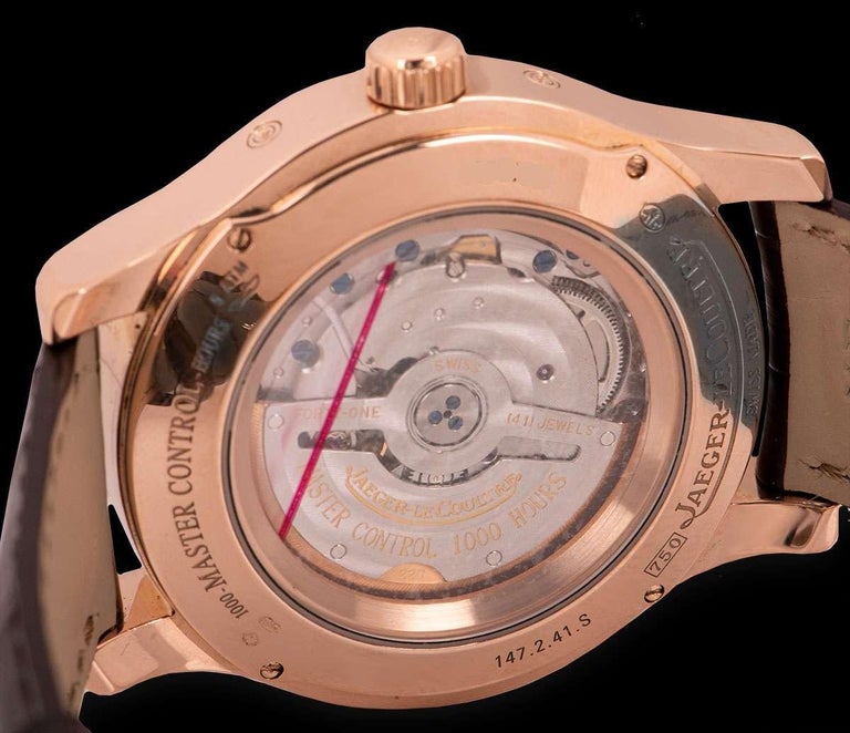 Jaeger-LeCoultre Master Calendar Gents 18k Rose Gold Silver Dial B&P ...