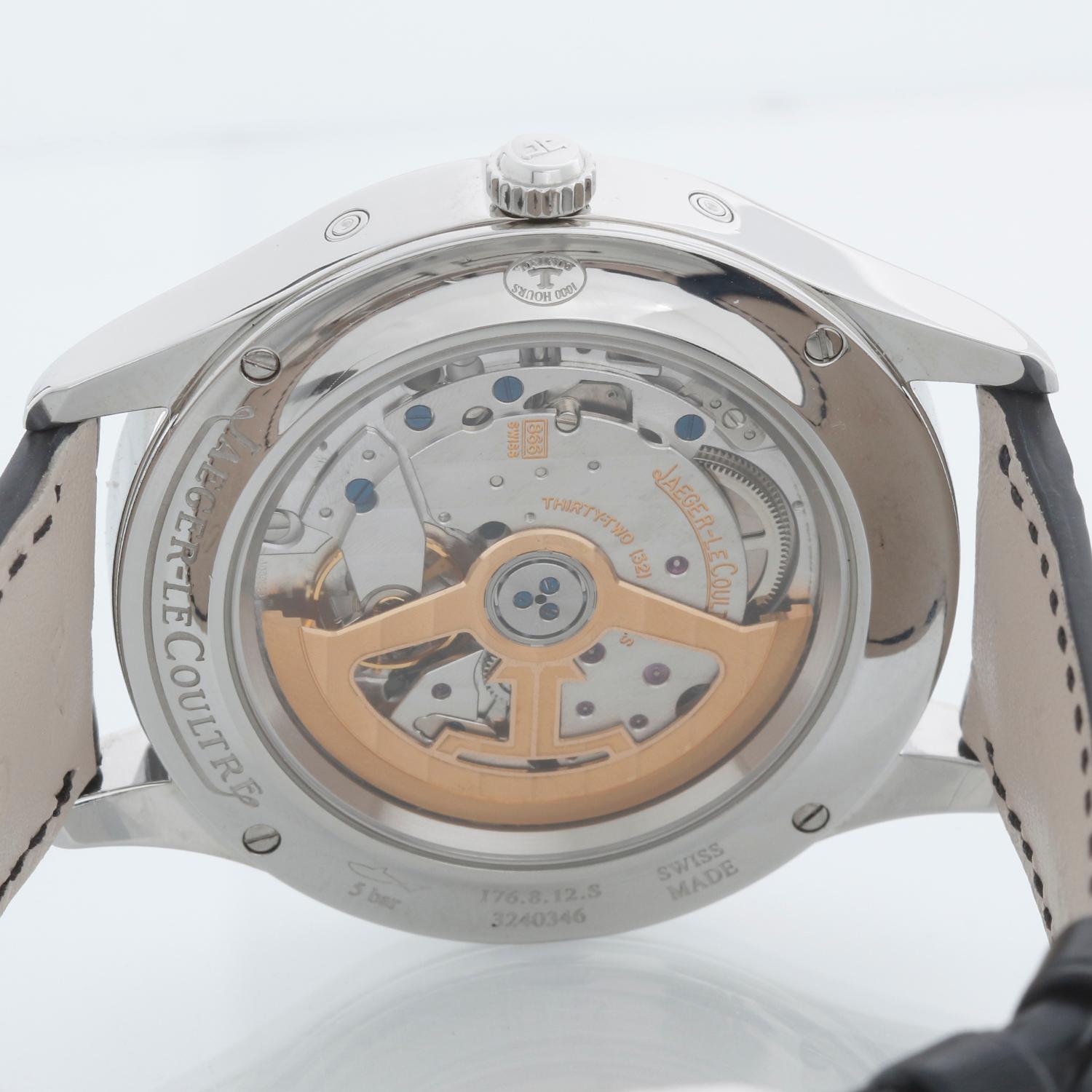 Jaeger-LeCoultre Master Calendar Herrenuhr aus Edelstahl mit Meteorit Q1558421 im Zustand „Hervorragend“ im Angebot in Dallas, TX