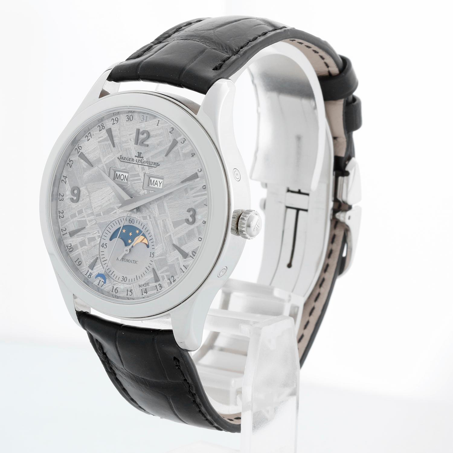 Jaeger-LeCoultre Master Calendar Herrenuhr aus Edelstahl mit Meteorit Q1558421 im Angebot 2