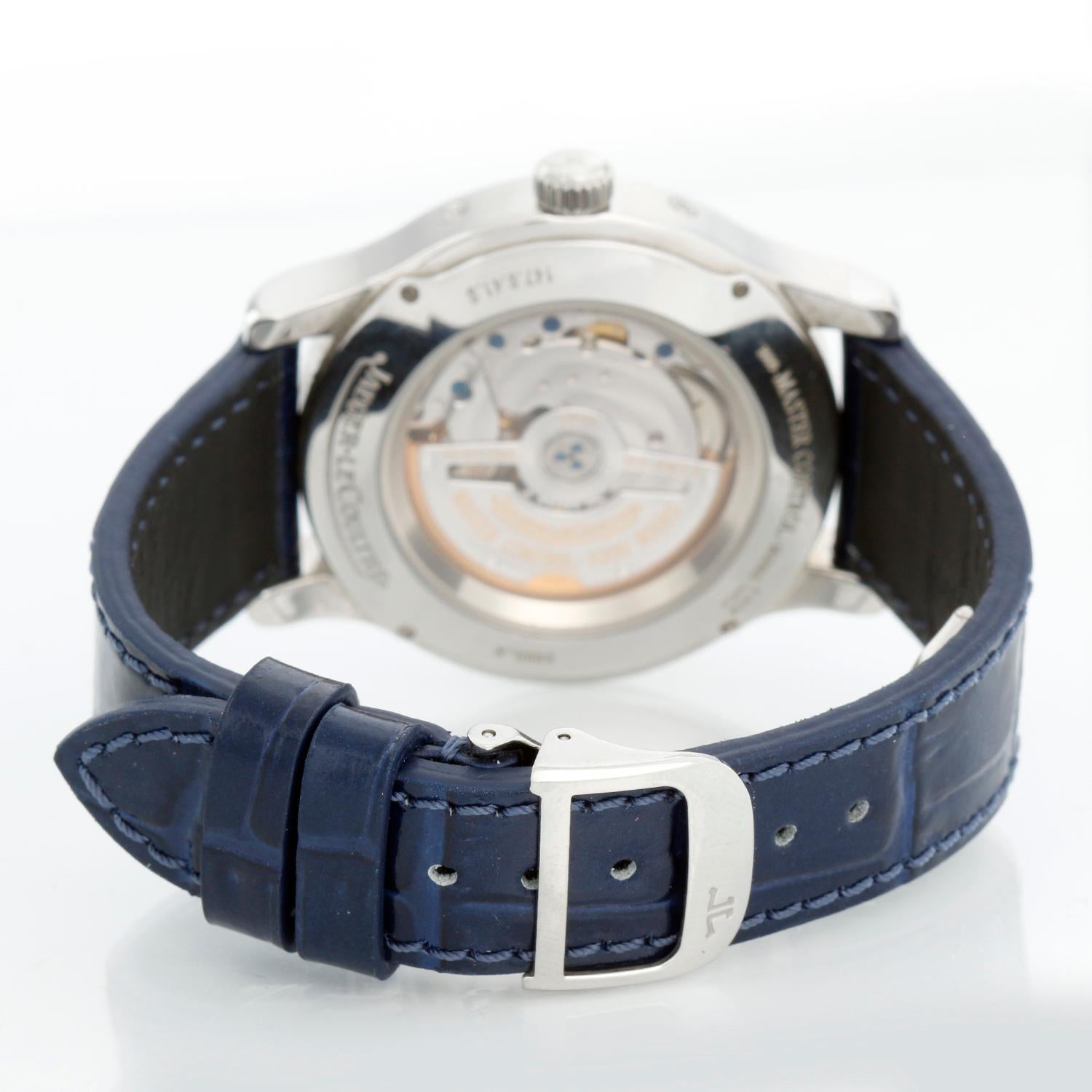 Jaeger-LeCoultre Master Calendar Men's Stainless Steel Watch 147.8.41S In Excellent Condition In Dallas, TX