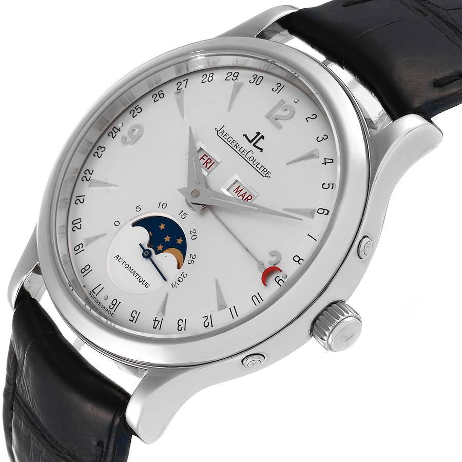 Jaeger LeCoultre Montre Master Calendar Triple Date pour hommes 140.8.98.S Q1558420 Excellent état à Atlanta, GA