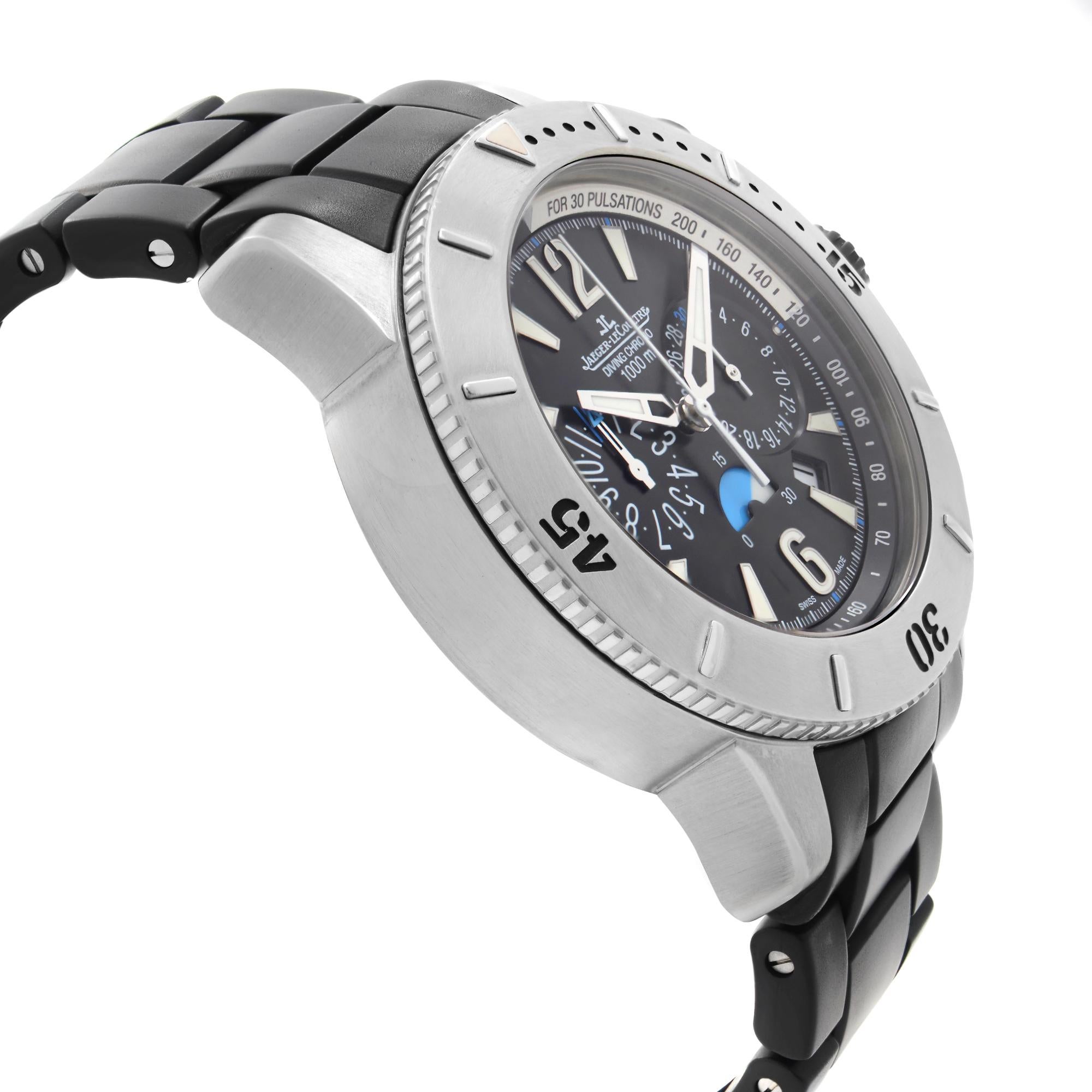 Jaeger LeCoultre Master Compressor 44mm Titanium Black Dial Men's Watch 160.T.25 1