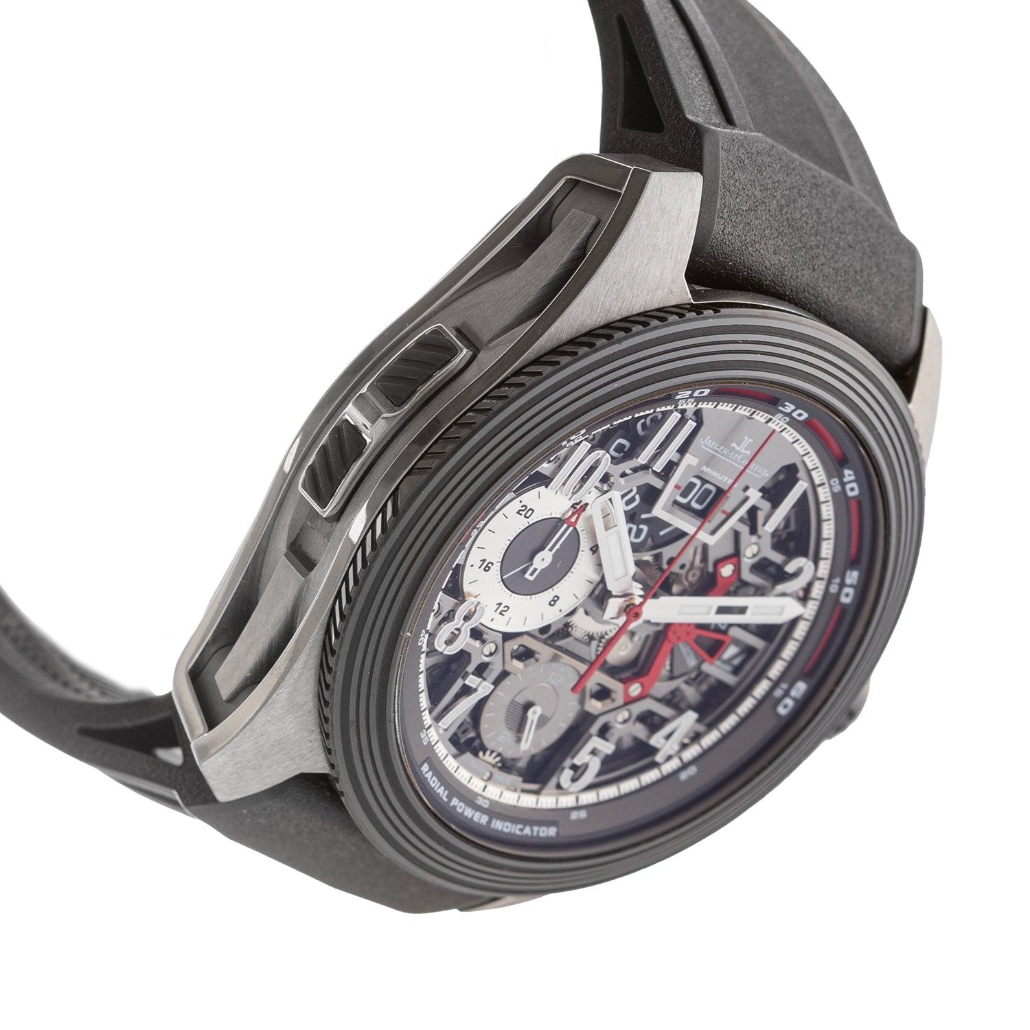Jaeger-LeCoultre Master Compressor Extreme Lab 2 (Ref. Q203T540), ausgestattet mit dem Automatikwerk JLC Kaliber 780, skelettiertem Zifferblatt, Datumsanzeige bei 3 Uhr, Chronograph mit springendem Minutenzähler bei 12 Uhr und 24-Stunden-Zähler bei