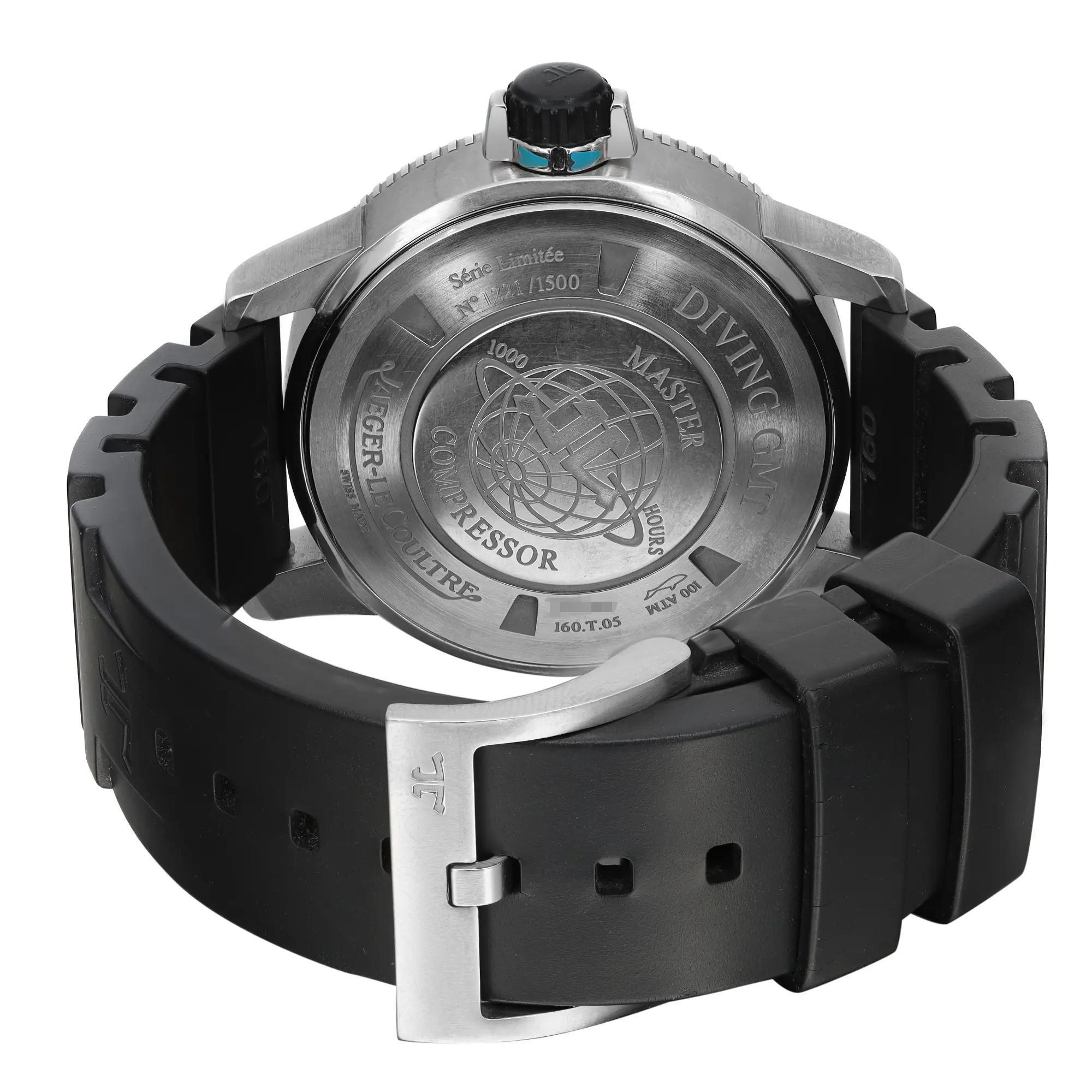 Jaeger LeCoultre Master Compressor GMT Titanium Black Dial Men Watch Q187T670 For Sale 1