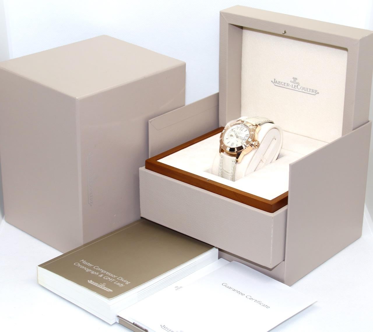 Jaeger-LeCoultre Master Compressor Lady Diving GMT, 18K Roségold und Diamanten 4
