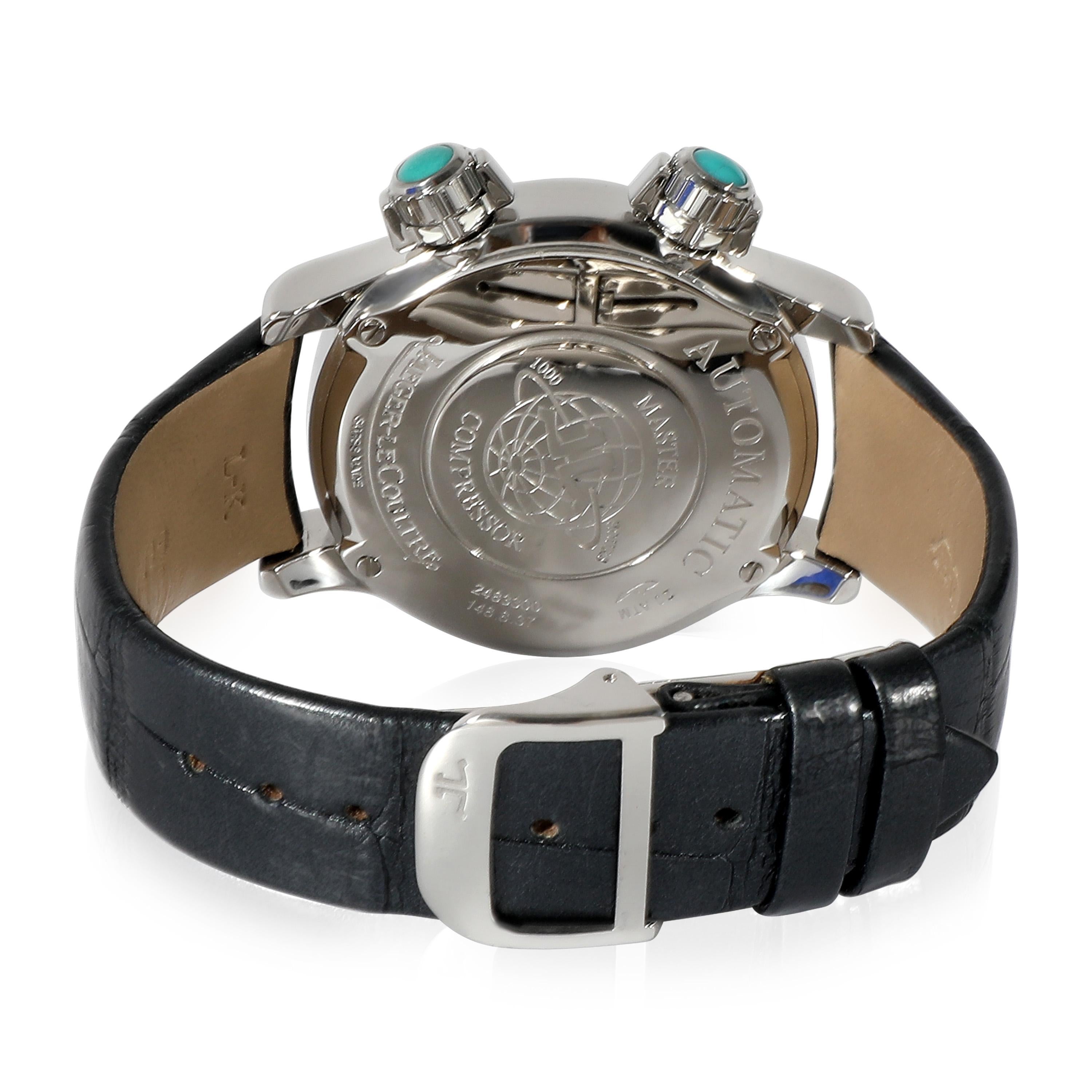Jaeger-LeCoultre Master Compressor Q1728411 148.8.37 Damenuhr in  Rostfrei

SKU: 134316

PRIMÄRE DETAILS
Marke: Jaeger-LeCoultre
Modell: Master-Kompressor
Herkunftsland: Schweiz
Uhrwerk Typ: Mechanisch: Automatik/Kinetik
Herstellungsjahr: