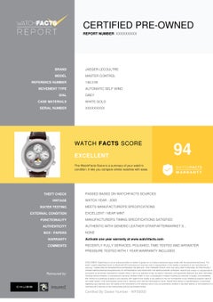 Jaeger LeCoultre Master Control 146.3.95, Grey Dial, Certified