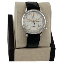 Jaeger LeCoultre Master Control Chronograph 145.8.31 34mm Silver Dial Steel