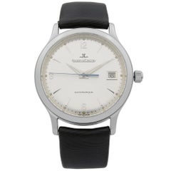 Jaeger LeCoultre Master Control Date Steel Gold Silver Dial Men's Watch 140.8.89