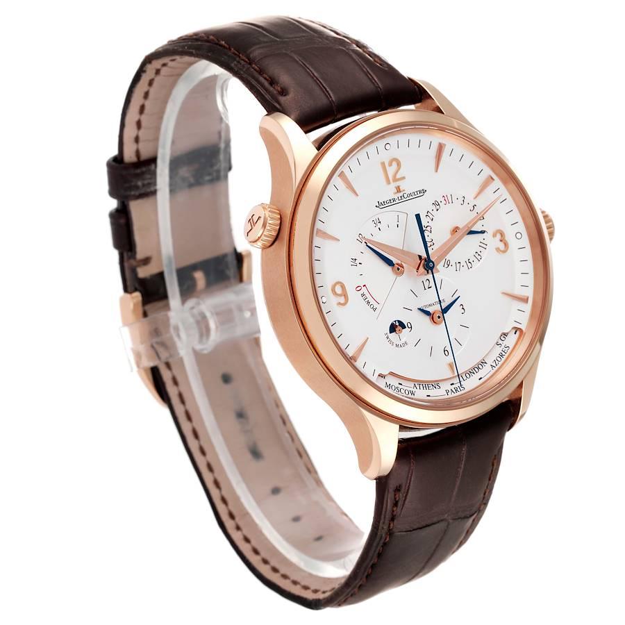 Jaeger LeCoultre Master Control Geographic Roségold Herren-Weltzeituhr Q4122 im Zustand „Hervorragend“ im Angebot in Atlanta, GA