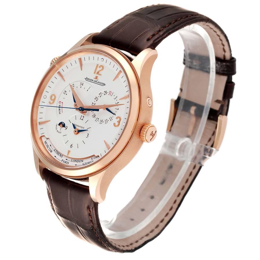 Jaeger LeCoultre Master Control Geographic Roségold Herren-Weltzeituhr Q4122 im Angebot 1