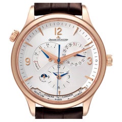 Jaeger LeCoultre Master Control Geographic Oro Rosa Orologio Uomo Ora Mondiale Q4122