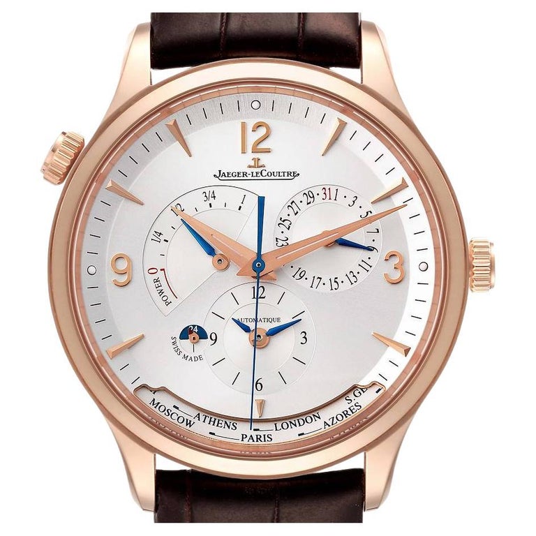 Jaeger LeCoultre Master Control Geographic Rose Gold Mens World Time ...