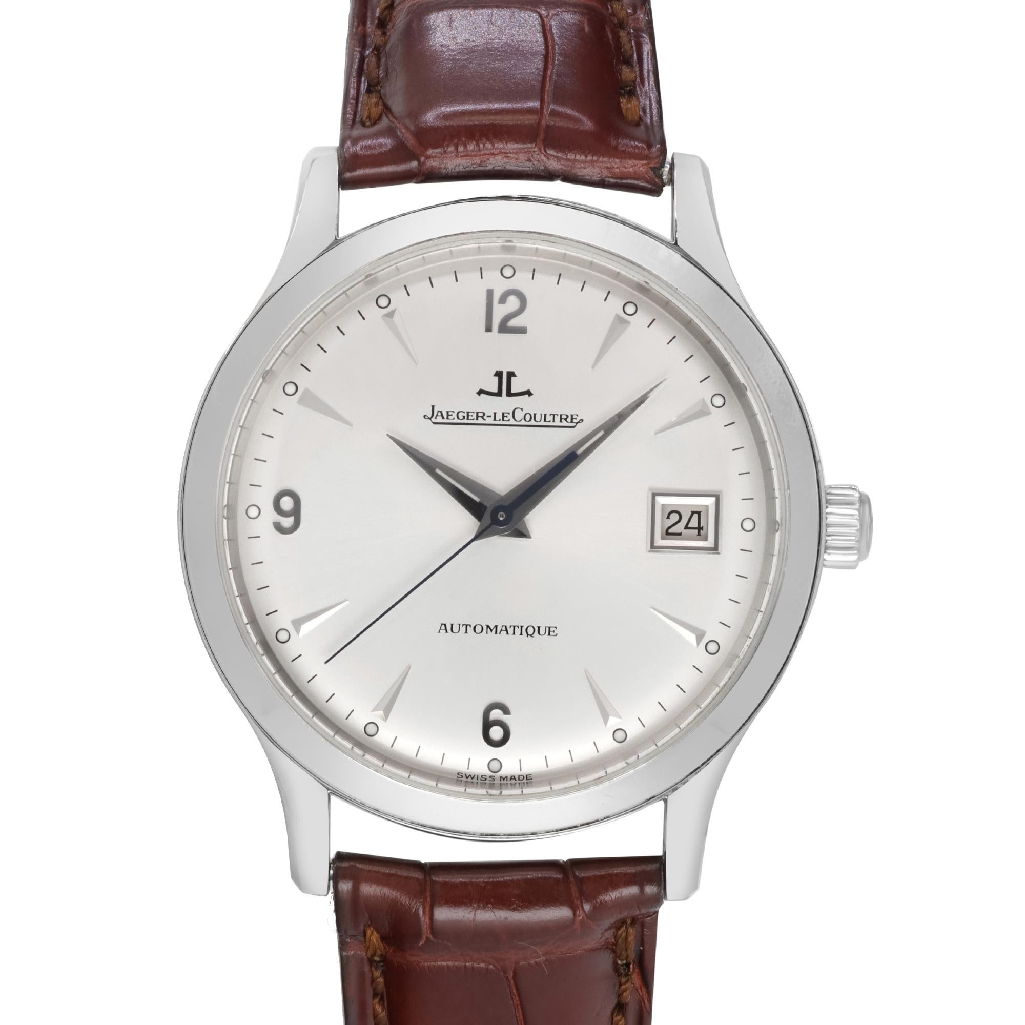 Introduced in 1992 the Master Grande Taille with the new quality control - Master Control 1000 hours (tested encased for 1000 hours!). This pre-owned Jaeger-LeCoultre Master Control Grande Taille 140.8.89 is a beautiful men's timepiece that is