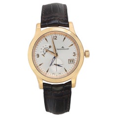 Jaeger-LeCoultre Master Control Hometime 18k Gold Silver Dial Watch Q1622420