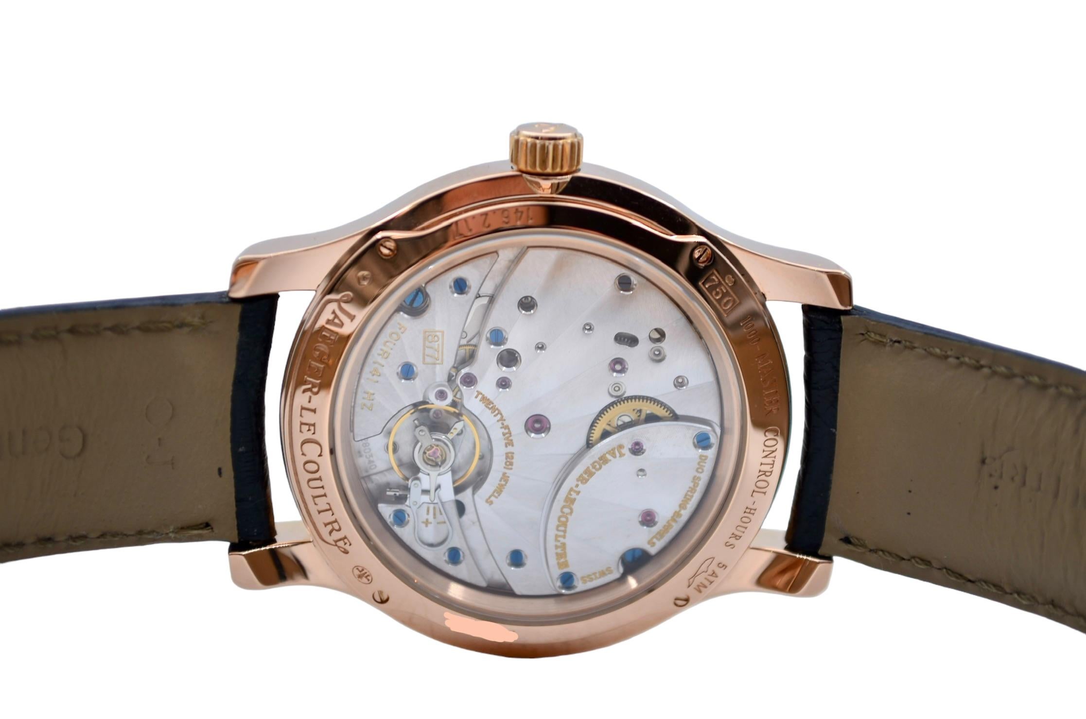 Jaeger LeCoultre Master Control Rose Gold 41.5mm Power Reserve Display 146.2.17 3