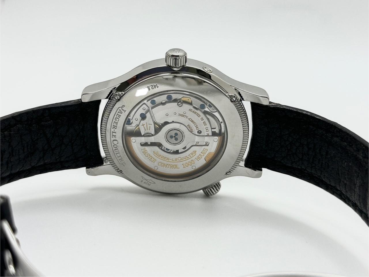 Jaeger-LeCoultre Master Geographic 142.8.92.S Cadran noir Acier inoxydable en vente 2