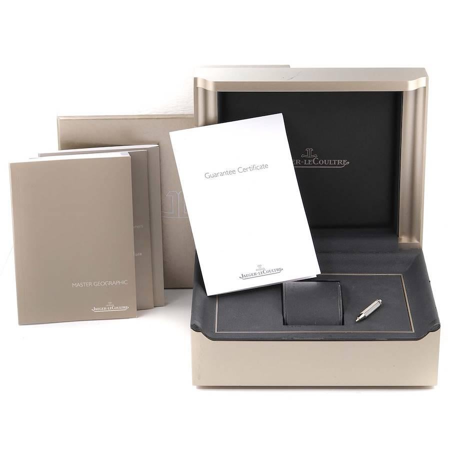 Jaeger LeCoultre Master Geographic Herrenuhr 176.8.29.S Q1428421 Box Papiere im Angebot 6