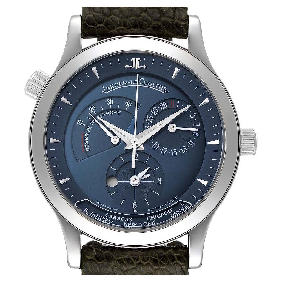 JaegerLecoultre Master Geographic Steel Men's Watch 142.8.92.S