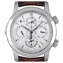 Jaeger LeCoultre Master Grand Reveil Steel Silver Dial Q163842A Automatic Watch