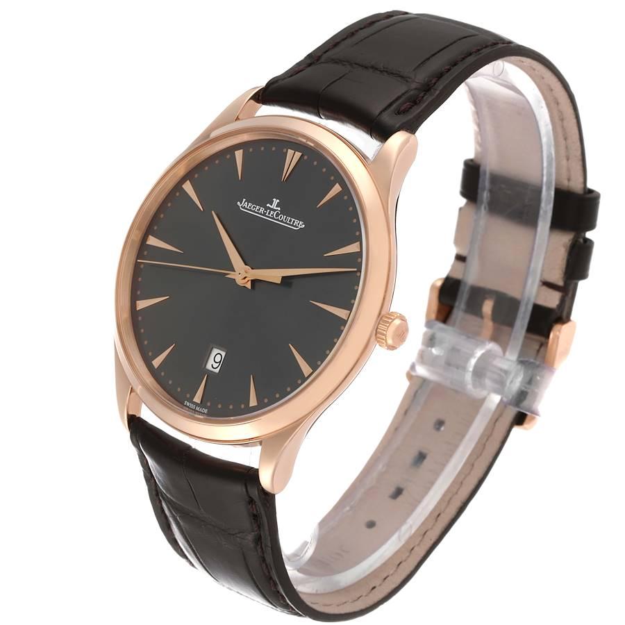 Jaeger Lecoultre Master Grande Ultra Thin Rose Gold Mens Watch 174.2.37.S In Excellent Condition For Sale In Atlanta, GA