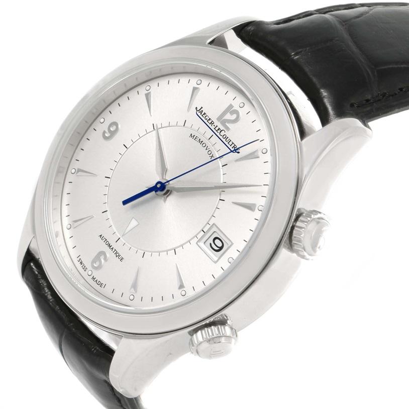 Jaeger Lecoultre Master Memovox Silver Dial Watch 174.8.96 Q1418430 1