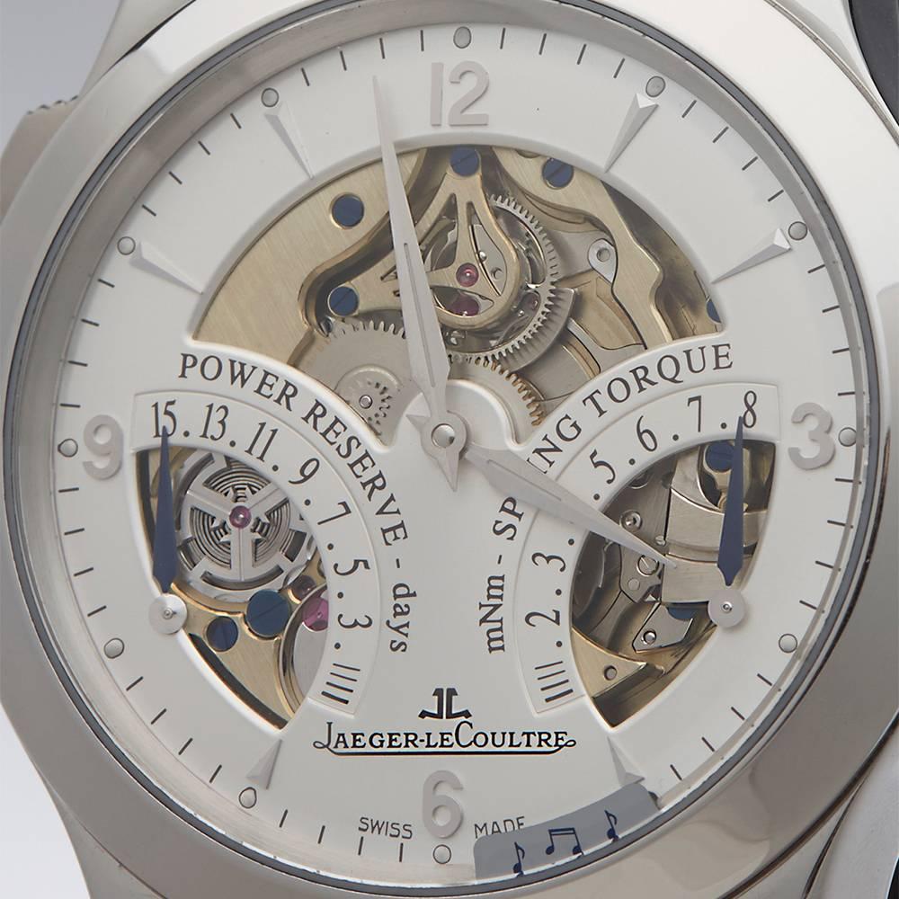 Jaeger-LeCoultre Master Minute Repeater Platinum Men's 1646420 In Excellent Condition In Bishop's Stortford, Hertfordshire